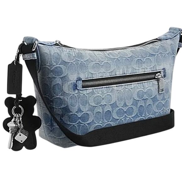 Coach Denim Finn Crossbody NWT - Picture 3 of 4